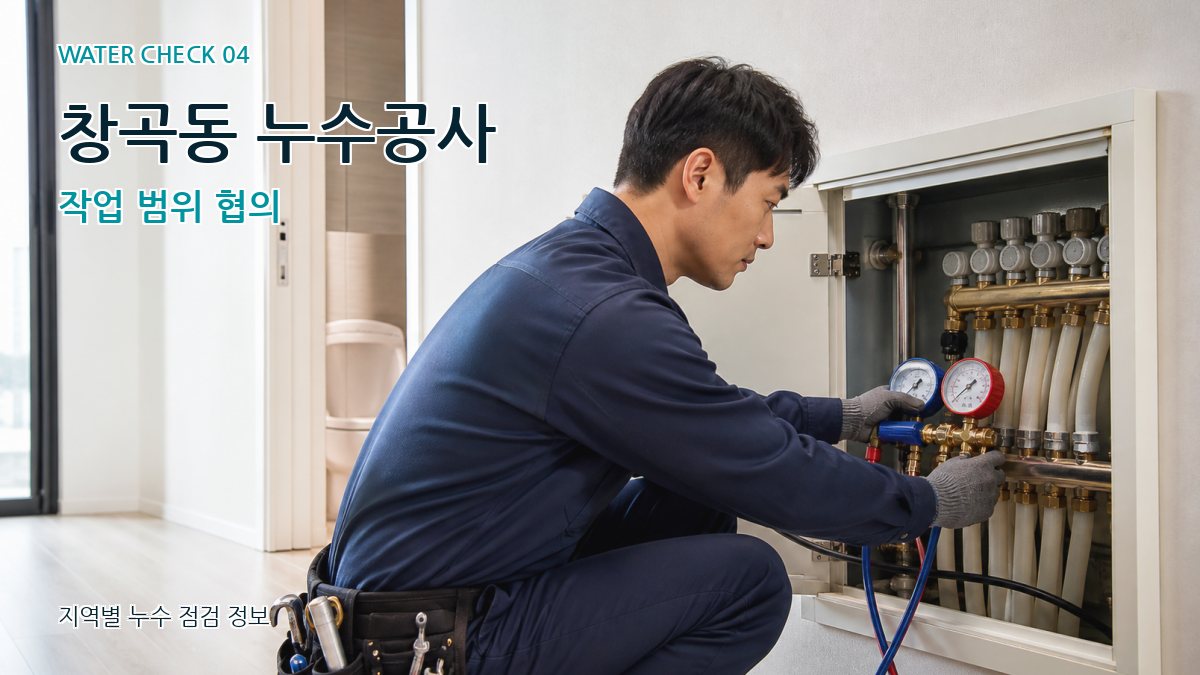 창곡동 누수공사 작업 범위 협의