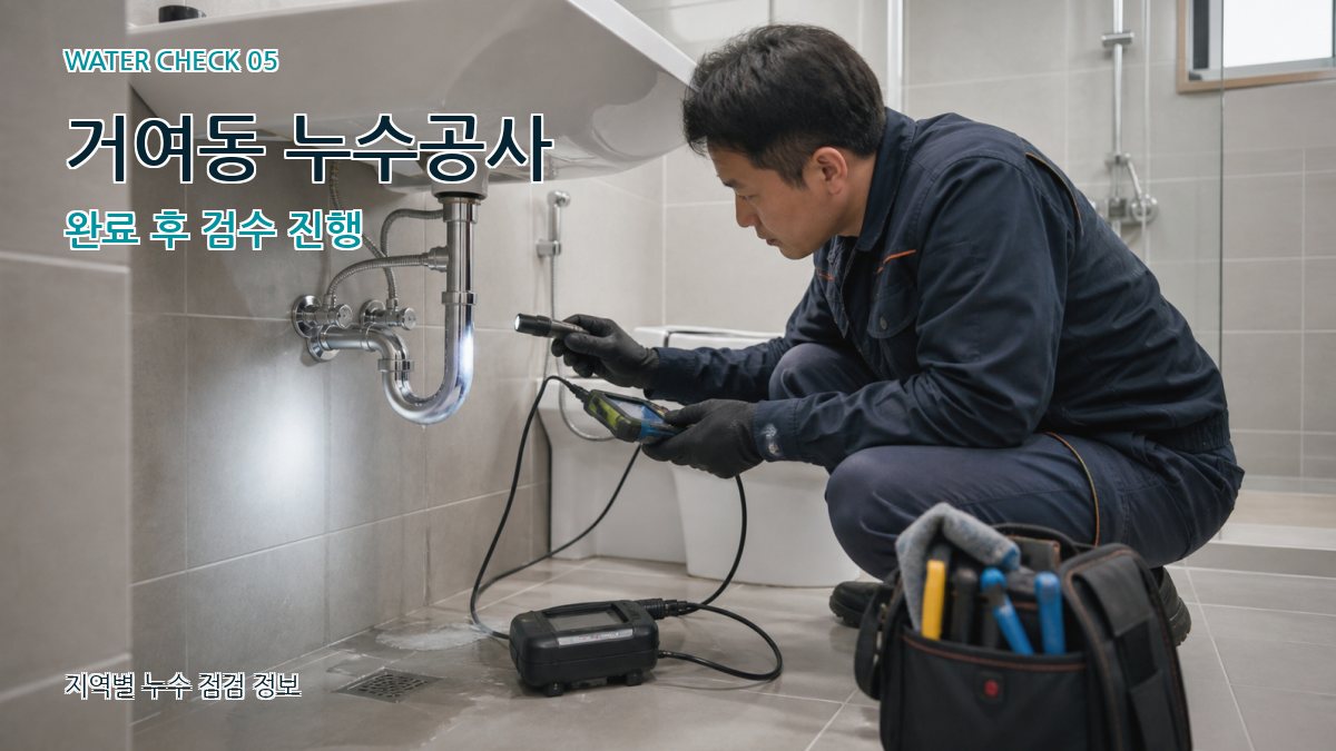 거여동 누수공사 완료 후 검수 진행