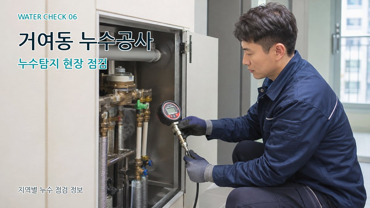 거여동 누수공사 누수탐지 현장 점검