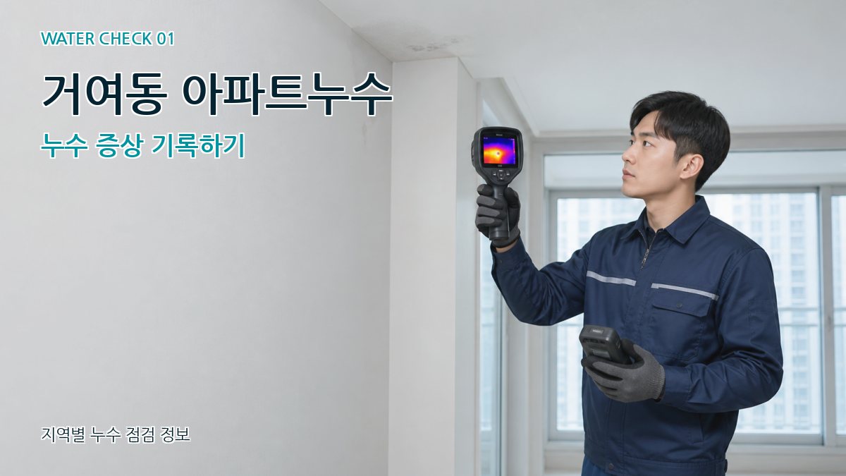 거여동 아파트누수 누수 증상 기록하기