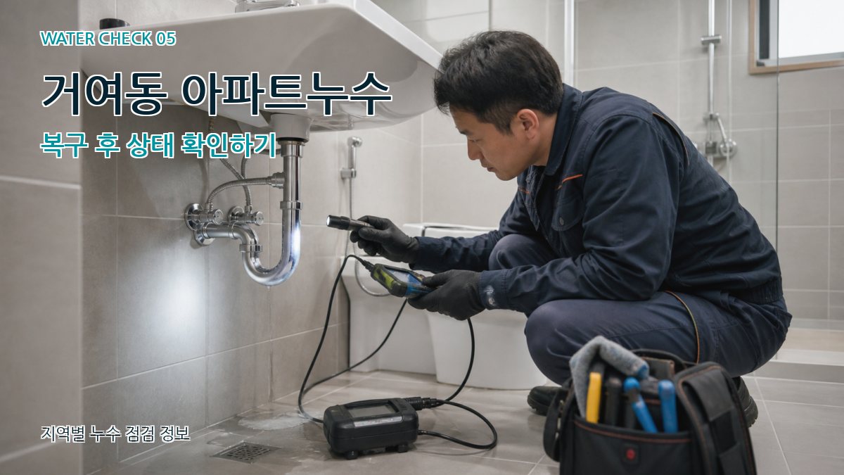 거여동 아파트누수 복구 후 상태 확인하기
