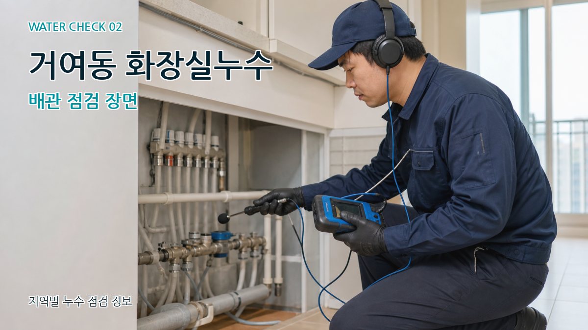 거여동 화장실누수 배관 점검 장면