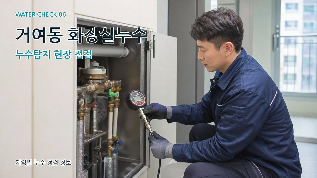 거여동 화장실누수 누수탐지 현장 점검