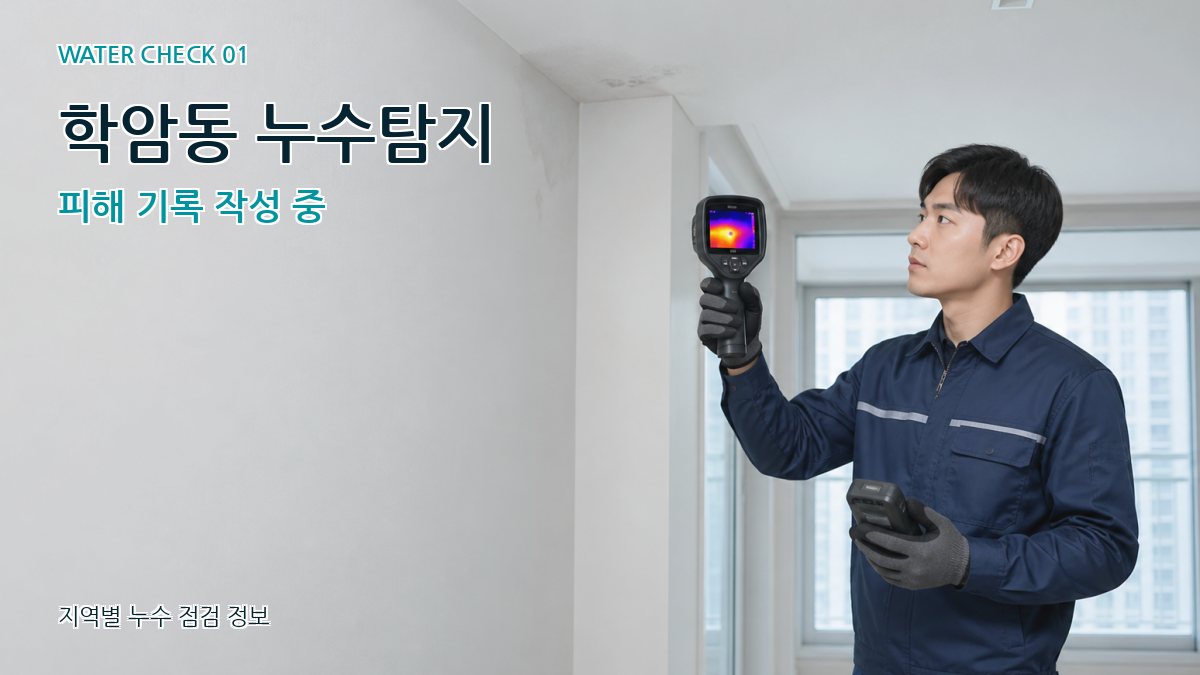 학암동 누수탐지 피해 기록 작성 중