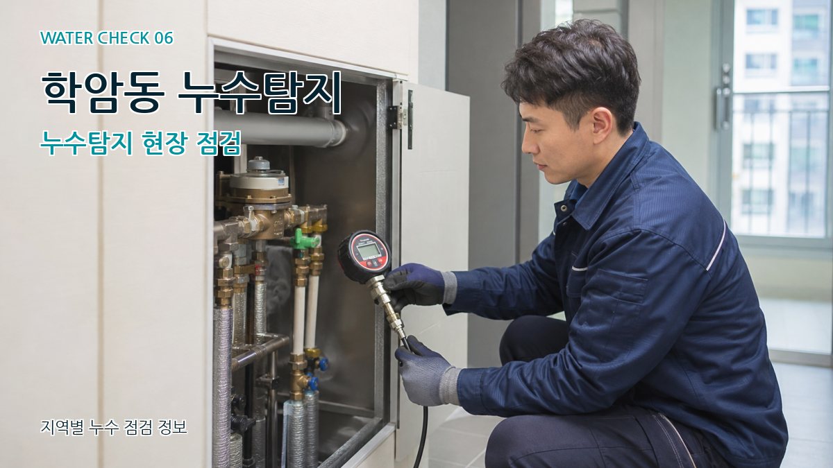 학암동 누수탐지 누수탐지 현장 점검