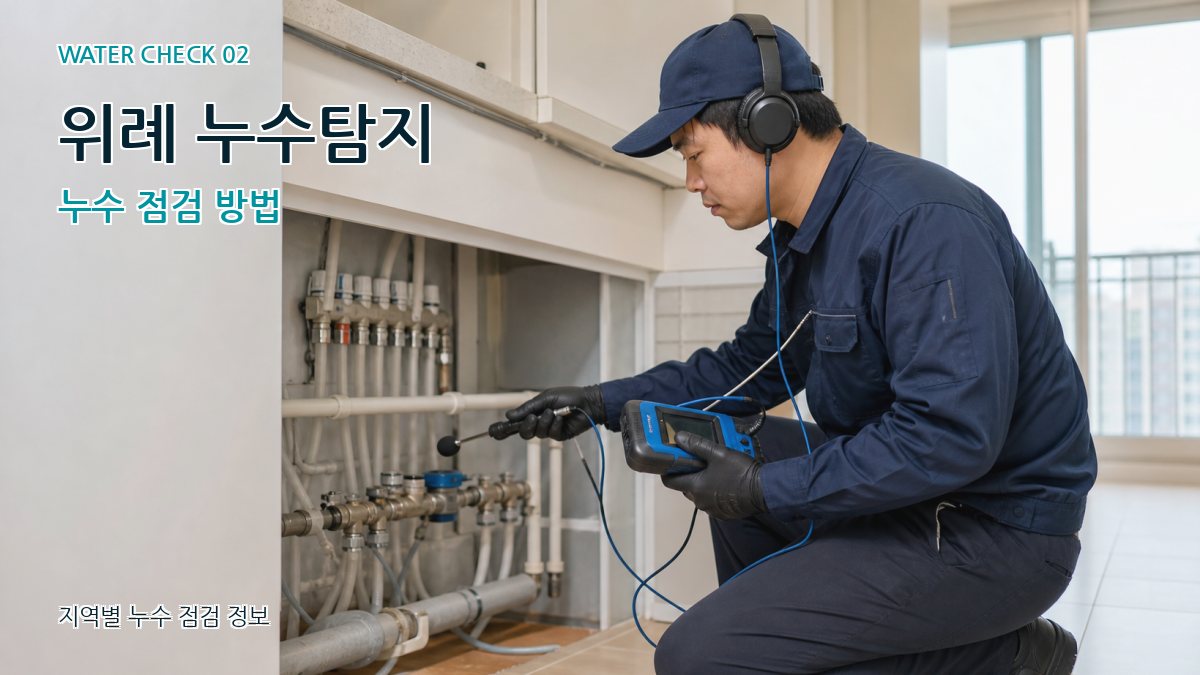 위례 누수탐지 누수 점검 방법