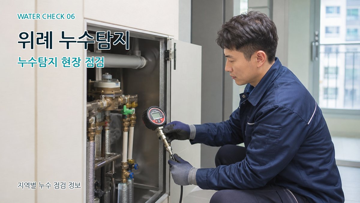 위례 누수탐지 누수탐지 현장 점검