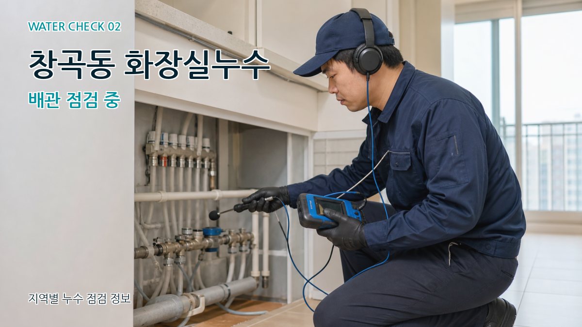 창곡동 화장실누수 배관 점검 중