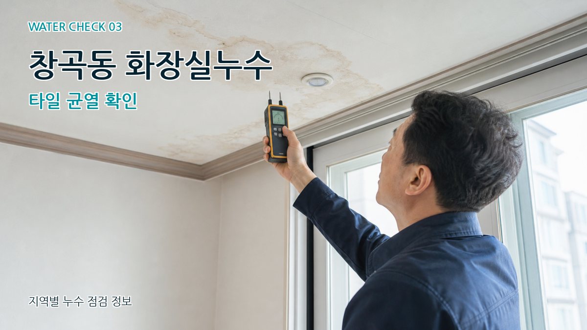 창곡동 화장실누수 타일 균열 확인
