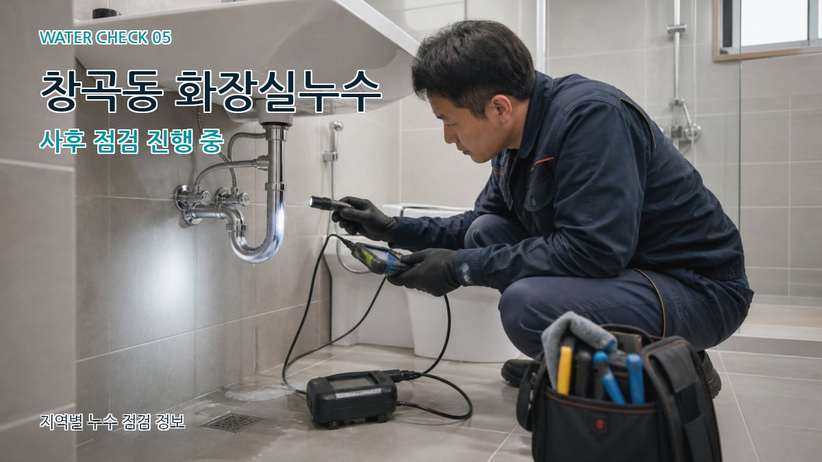 창곡동 화장실누수 사후 점검 진행 중