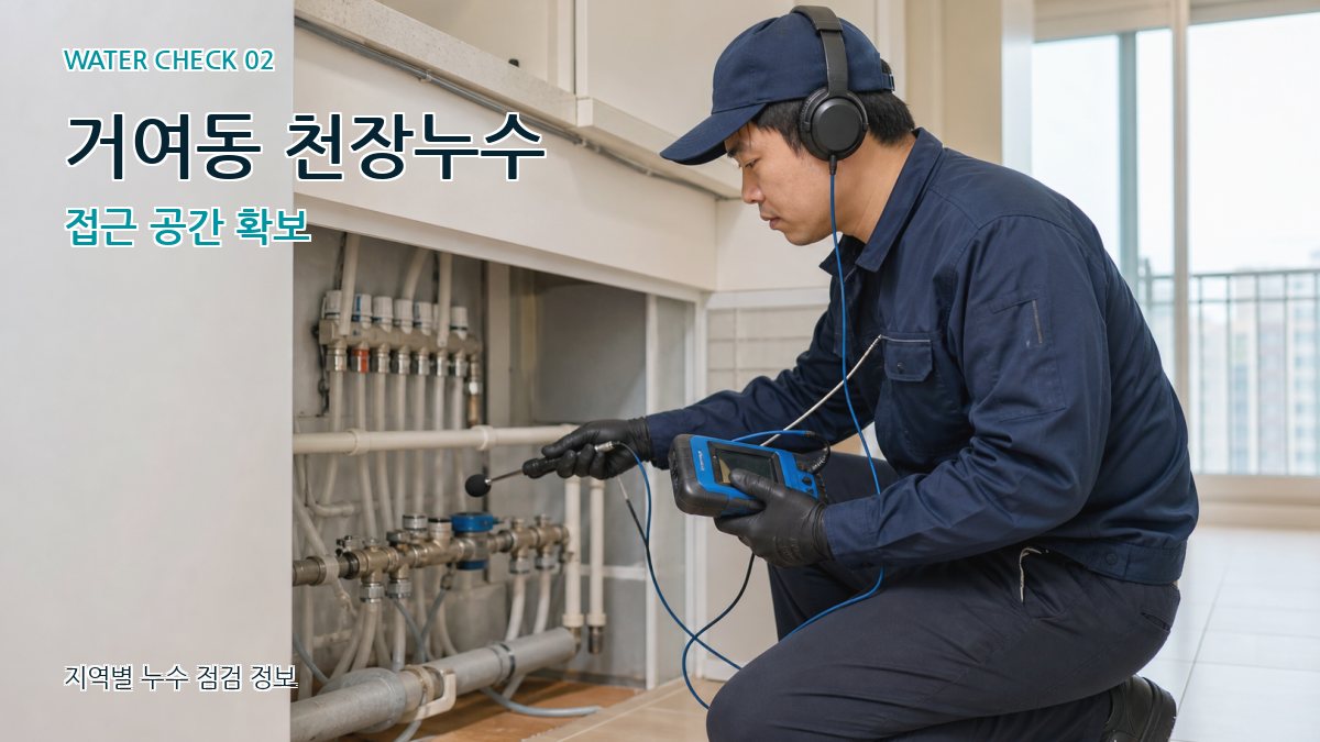 거여동 천장누수 접근 공간 확보