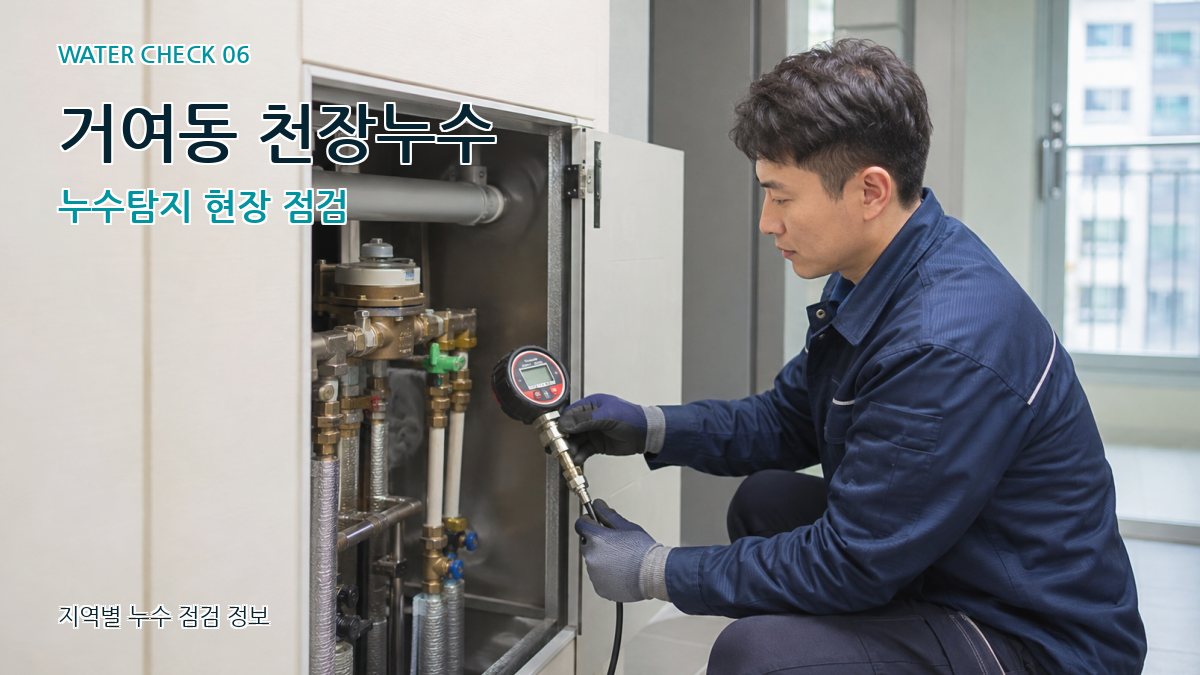 거여동 천장누수 누수탐지 현장 점검