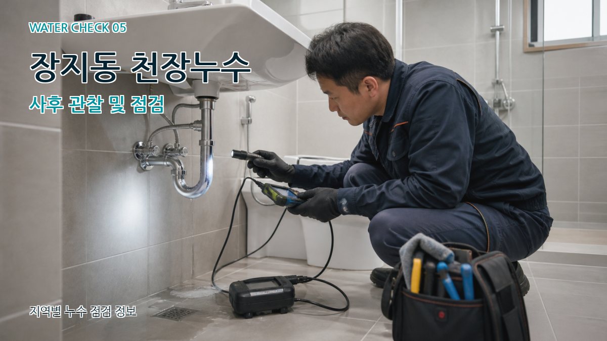 장지동 천장누수 사후 관찰 및 점검